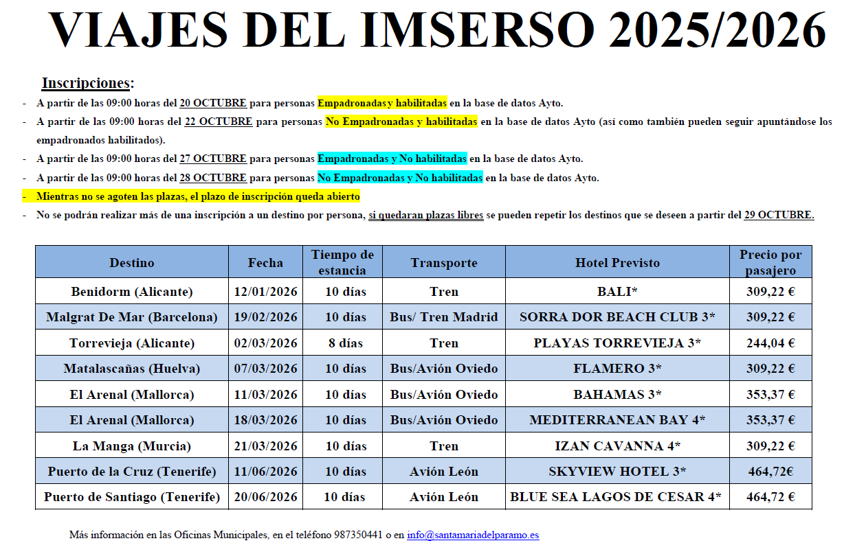 4.- Cartel Imserso 2025-2026